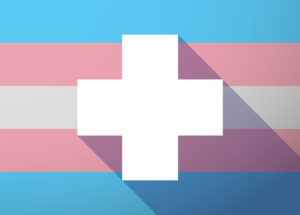 Trans flag with cross